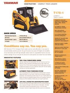 yanmar t175 skid steer|yanmar bobcat s175 specs.